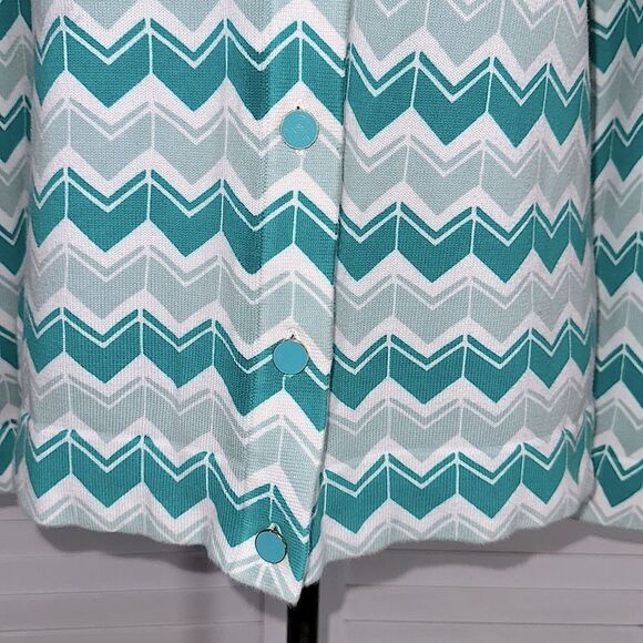 Lands' End Cardigan Large 14/16 Surf Green NWOT * - Picture 8 of 14